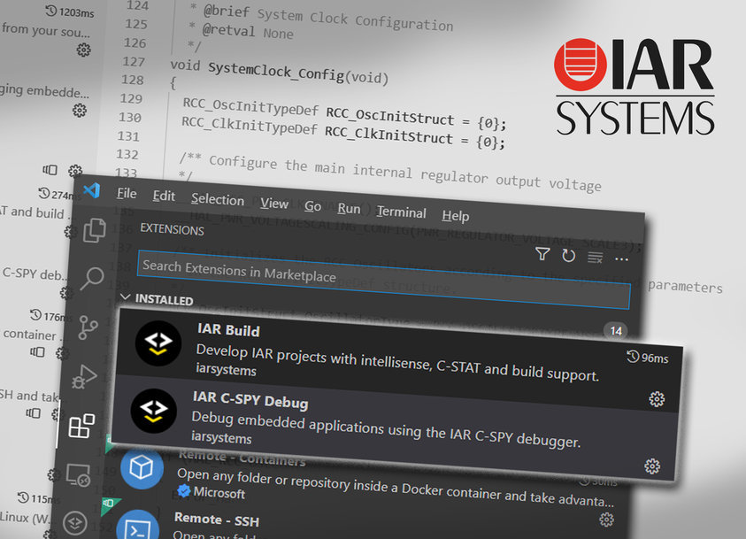 IAR Systems updates IAR Build and IAR C-SPY Debug Extensions for Visual Studio Code
